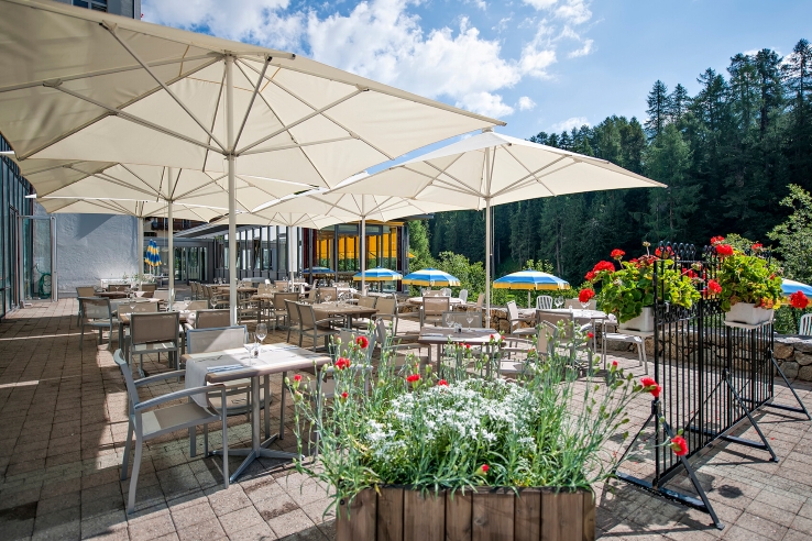 Schweizerhof Sils Maria, terrace