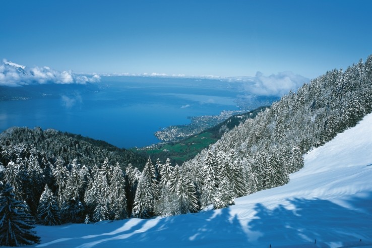 Les Rochers-de-Naye view in winter