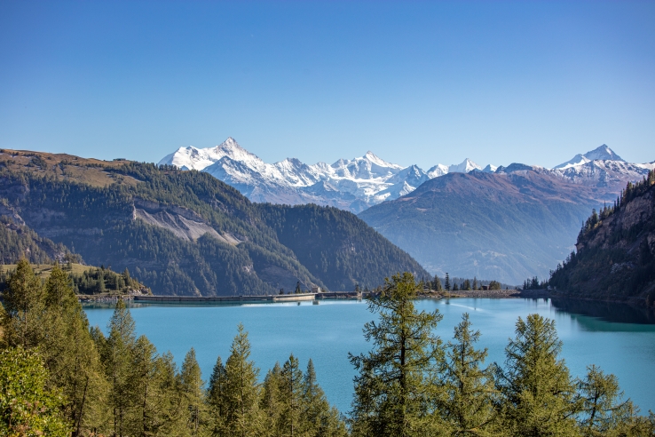 Tseuzier lake, Crans Montana region