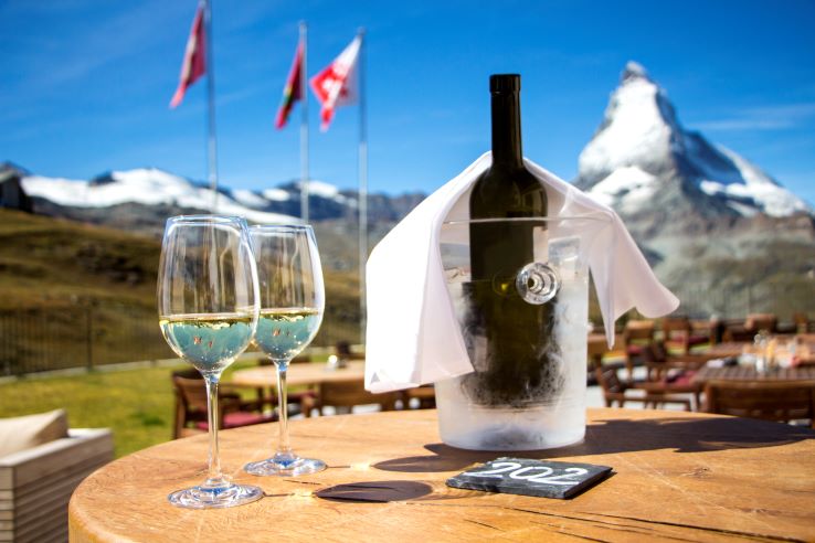 Hotel Riffelhaus, wine with a view